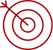 Spirale Rouge Ciblée : Symbole de Direction et Focus Spirale rouge hypnotique sur fond noir, avec une flèche entrant par le haut gauche, évoquant une cible ou un vortex.